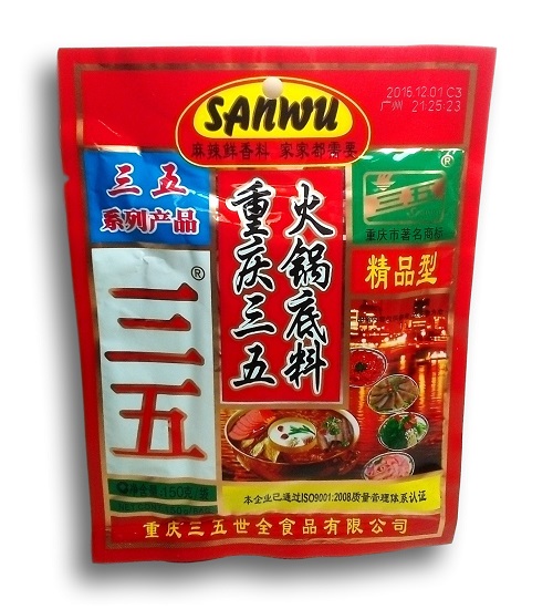 Base per Hot Pot cinese con crescione e spezie - Sanwu 150 g.